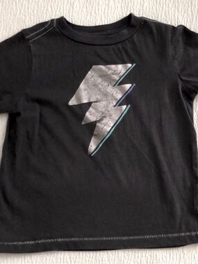 Gymboree Tee with Silver Lightning Bolt